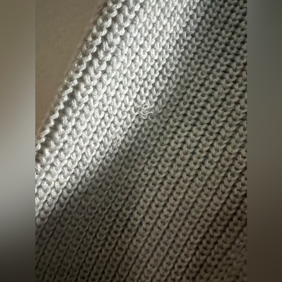Skies Are Blue Light Gray Knit Sweater w Black Patches - Picture 4 of 6